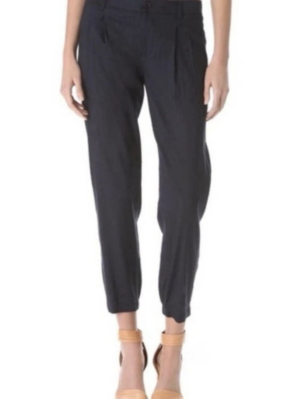 Vince Trousers | High Waist Slouchy Joggers with Front Pleats